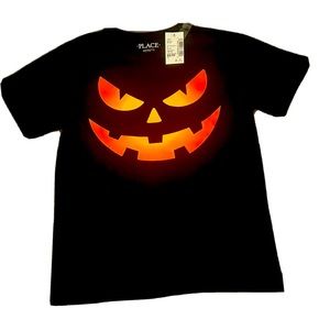 NWT The Children’s Place Halloween Pumpkin Face Boys T-Shirt Size XS (4)